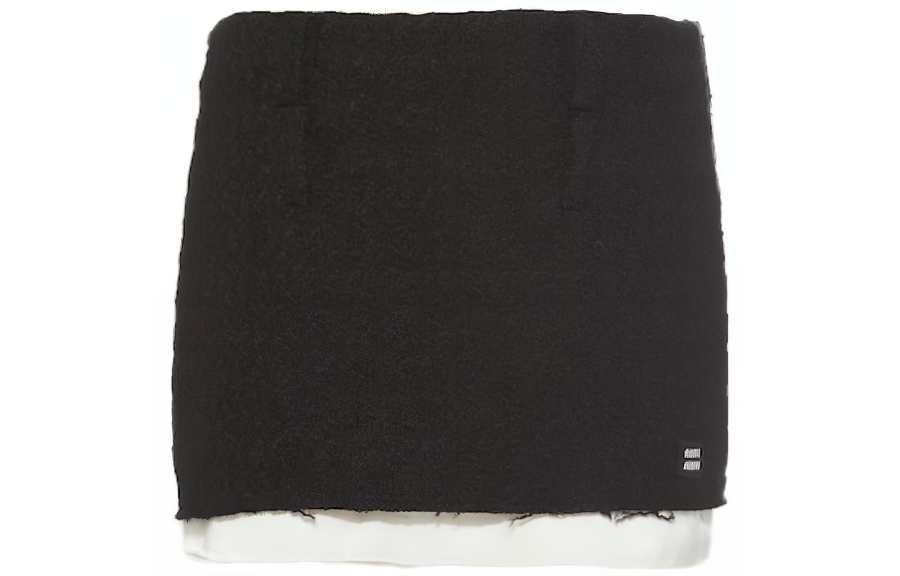 MIU MIU Casual Short Skirts Women's Black Moderate Short Other