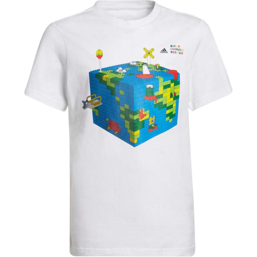 Adidas Adidas Lego T Shirt White Teenagers