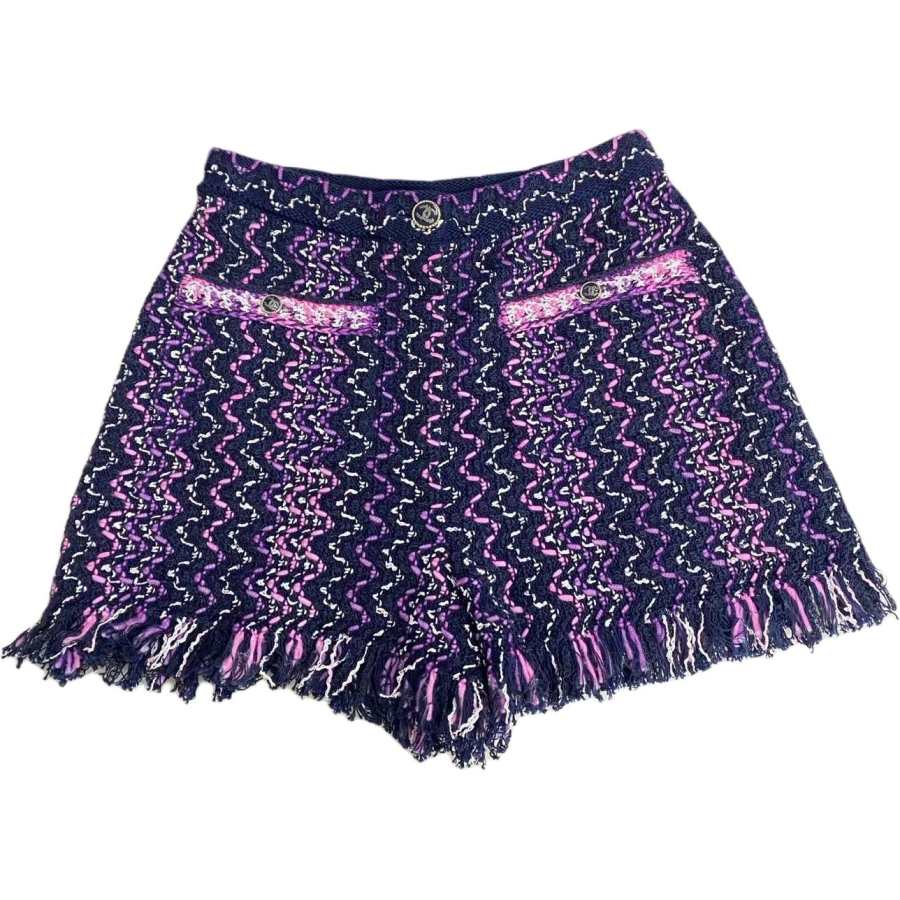 CHANEL 21P Spring Summer Preview Collection Casual Shorts Women's Purple Black