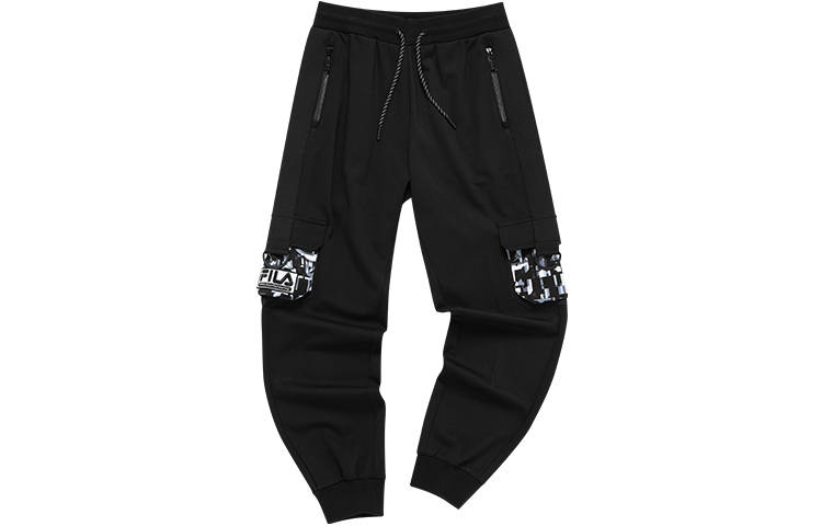 FILA FUSION X White Mountaineering FILA FUSION Hakusan L Collaboration Collection Sports Pants Women's Pitch Black Moderate