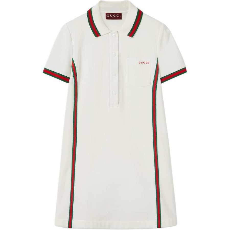 GUCCI Short Sleeved Dress Women's White