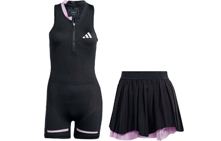 Adidas Adidas AEROREADY Two Piece Skirt Sets Women's Crew Neck Moderate Short