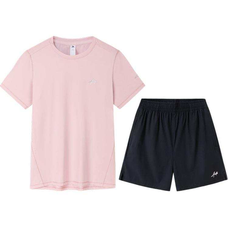 Anta Running Collection Casual Sportswear Women's Clothing Sets Soft Pink/Basic Black