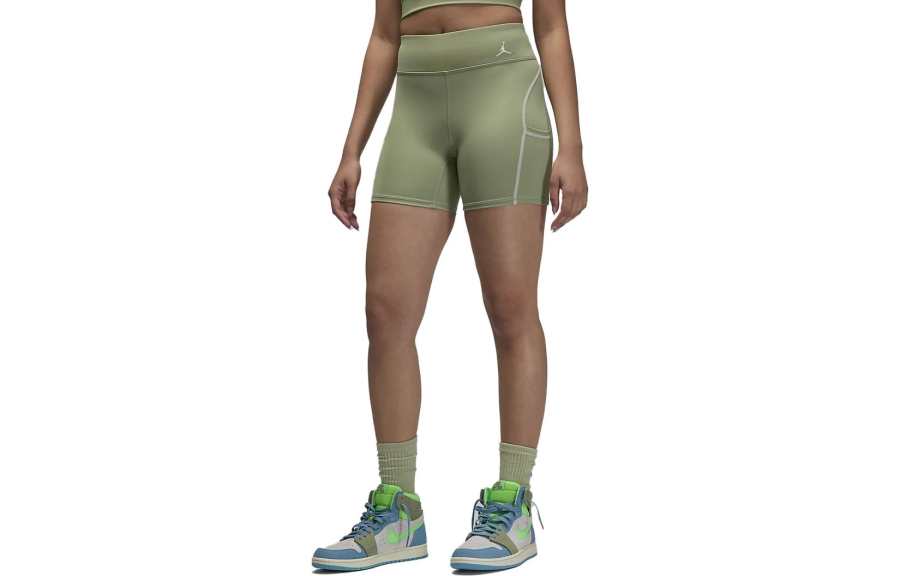 Jordan Jordan Sports Shorts Women's Oil Green Moderate Tight Pants