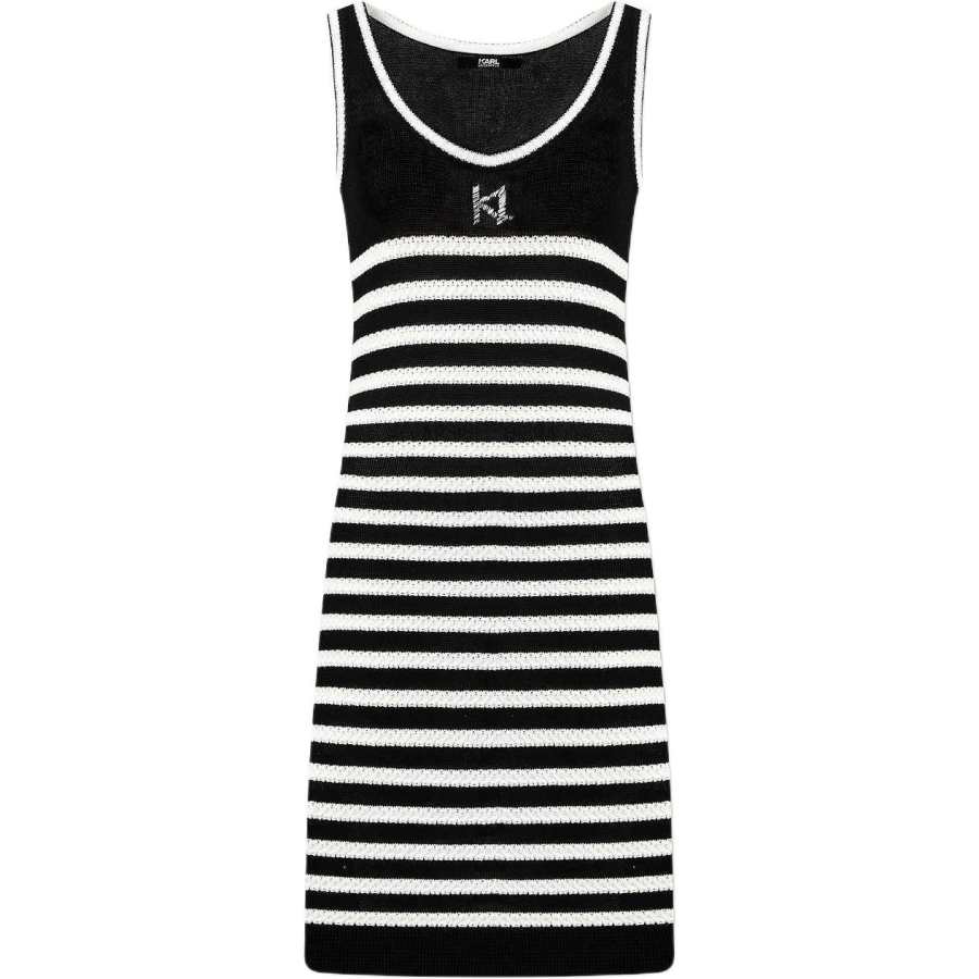 KARL LAGERFELD / Karl Lagerfeld Jeans Sleeveless Dress Women's Black White