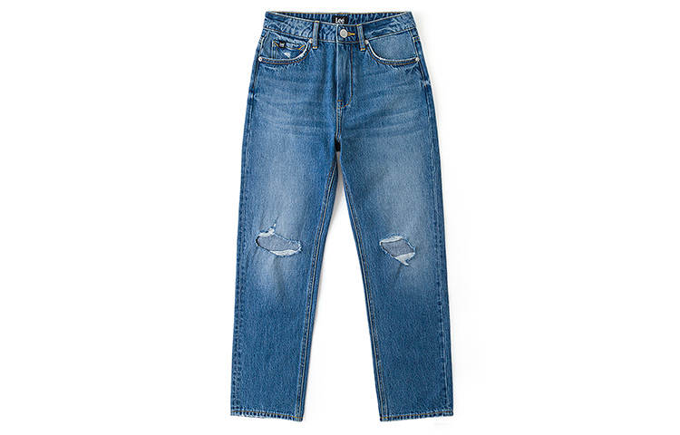Lee Jeans Women's Medium Light Blue Moderate Straight Fit Pants