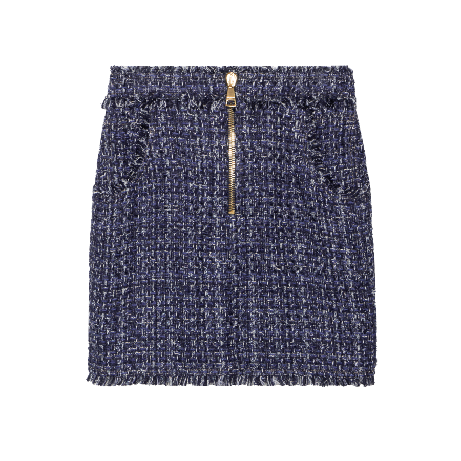 BALMAIN 【Previous Season】high-waisted tweed mini skirt