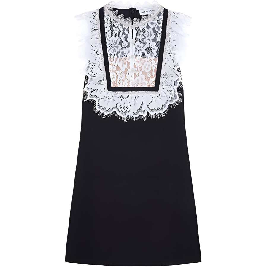 Self-portrait Self portrait Sleeveless Dress Women's Black & White