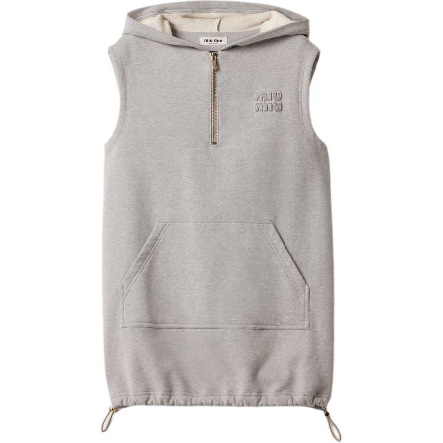 MIU MIU Sleeveless Dress Women's Gray