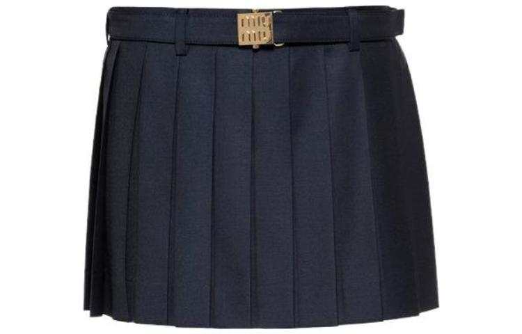 Miu Miu Batavia pleated wool mini skirt