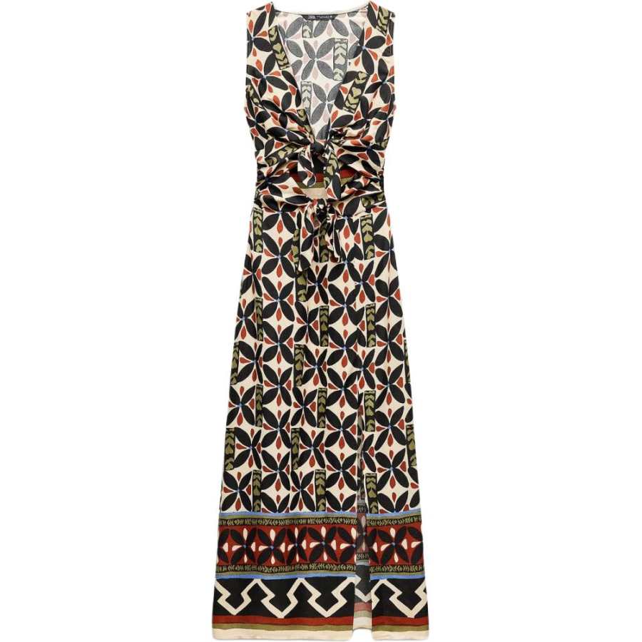 ZARA Sleeveless Dress Women's Multicolor