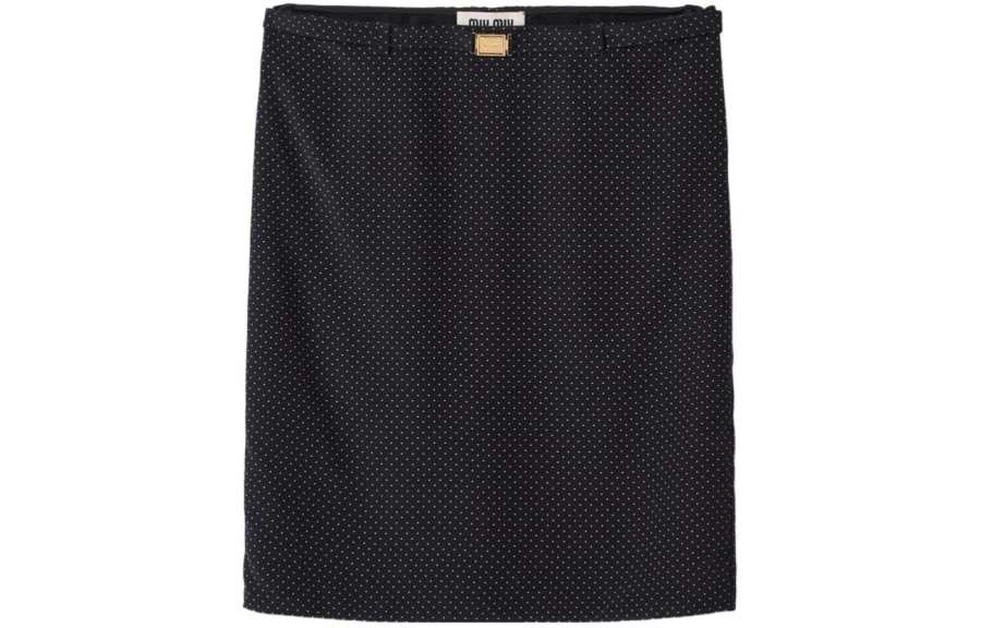 MIU MIU SS24 Casual Short Skirts Women's Black