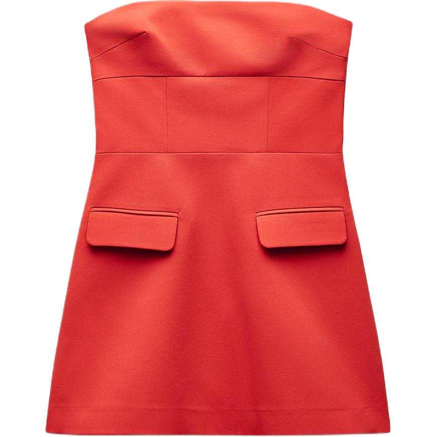 ZARA Sleeveless Dress Women's Orange