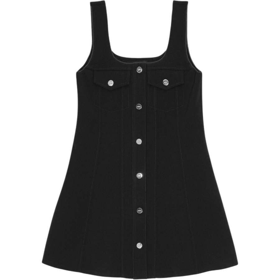 Ganni press-stud fastening mini dress