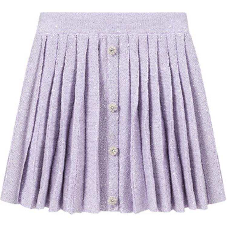 Self-portrait Self portrait Sequin Pleated Knit Skirt