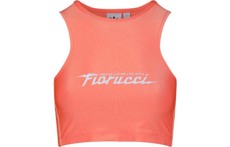 Adidas Adidas Sleeveless Sports Shirts Women's Orange Other