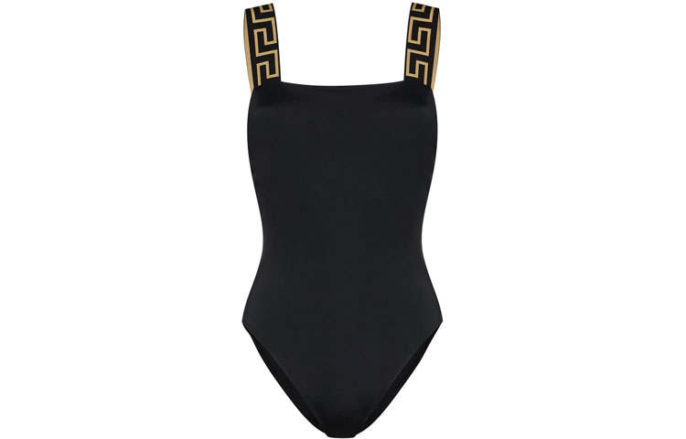 VERSACE VERSACE Greca Border Print Swimsuit 'Black'