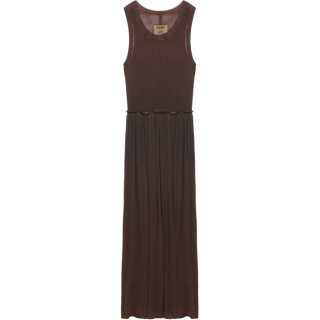 UMA WANG SS25 Sleeveless Dress Women's Chocolates Brown