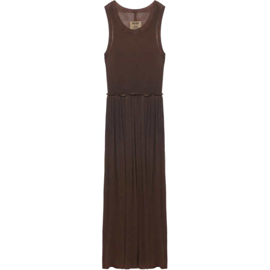 UMA WANG SS25 Sleeveless Dress Women's Chocolates Brown