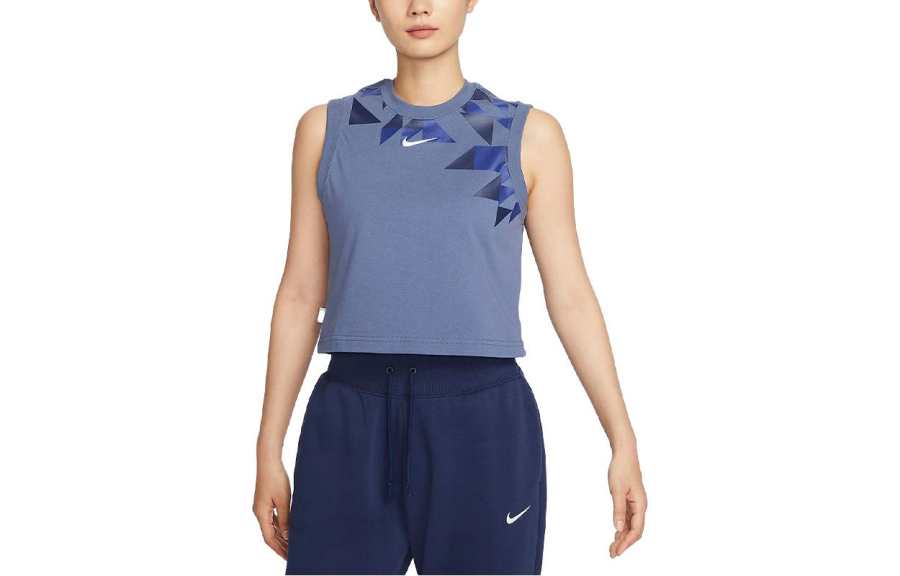 Nike Nike Sleeveless Sports Shirts Women's Fen Blue Other