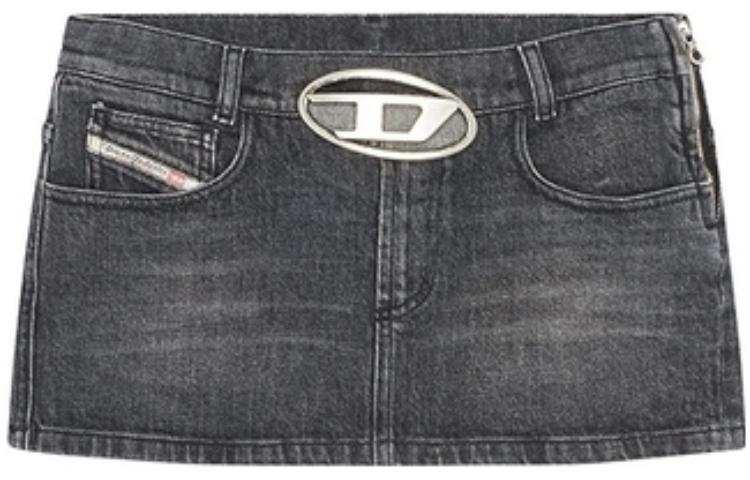 DIESEL DIESEL De Ron S2 Low rise Denim Miniskirt