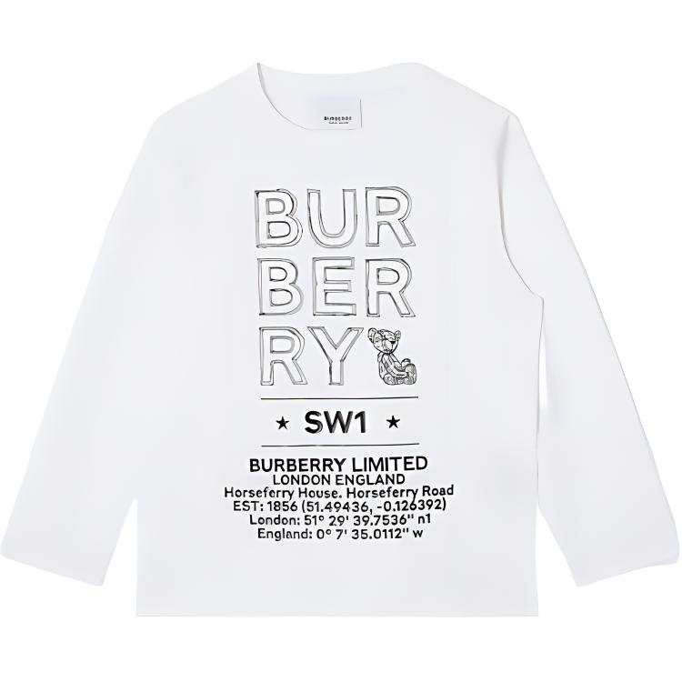 Burberry Kids T Shirts Crew Neck Moderate
