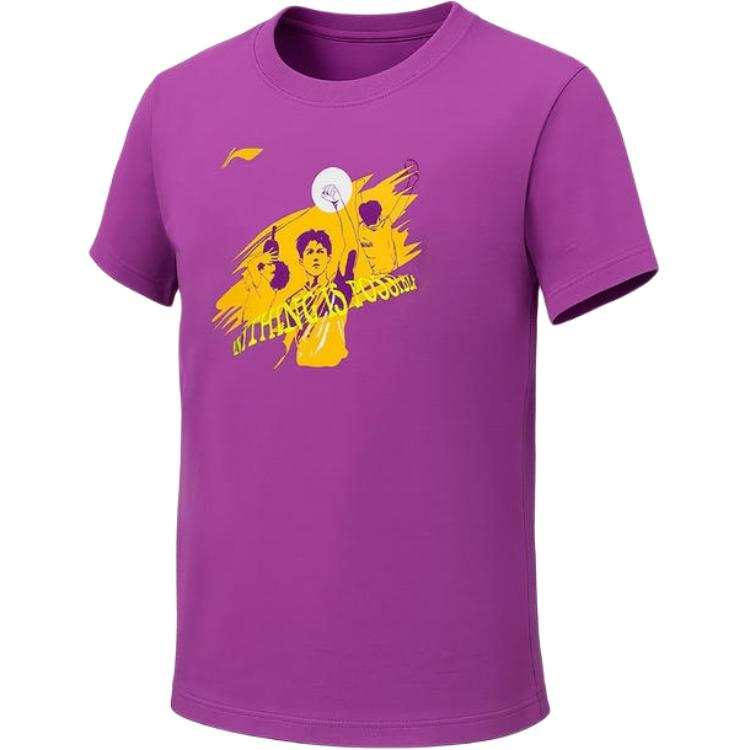 Li-Ning Li Ning Table Tennis Collection T Shirt Unisex Plum Purple