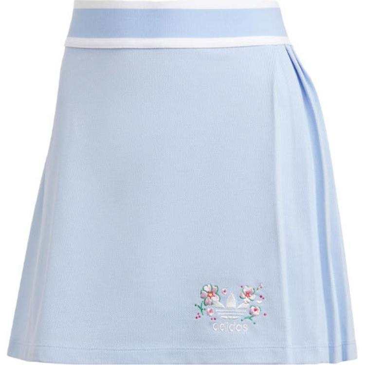 Adidas Originals Cherry Blossom Limited Series Casual Short Skirts Women's Light Pink Blue
