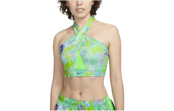 Nike Nike Sleeveless Sports Shirts Women's Green Halter Neck
