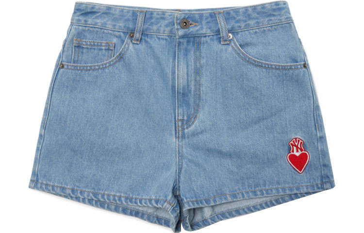 MLB New York Yankees Denim Shorts Women's Blue Moderate Other
