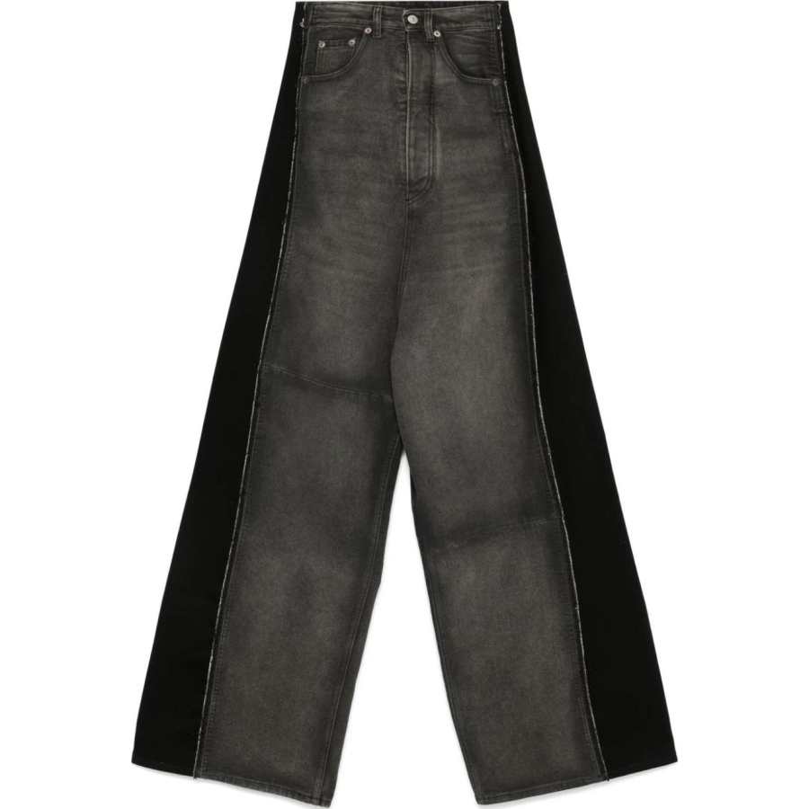 MM6 Maison Margiela Logo Patch Wide-Leg Jeans