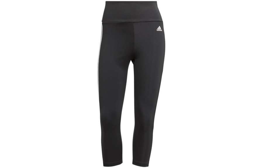 Adidas Adidas Free Shipping With AdiClub Designed To Move High Rise 3 Stripes 3/4 Sport Leggings