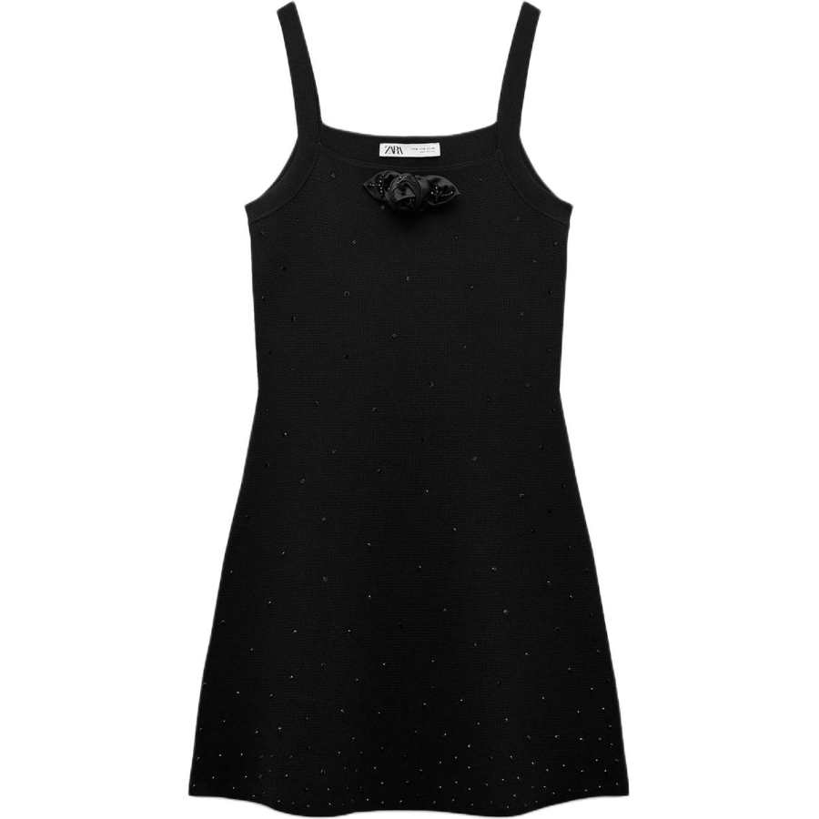 ZARA Slip Dresses Women's Black