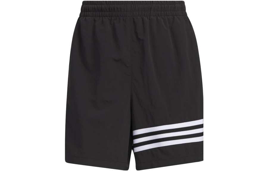 Adidas Originals Sports Shorts Women's Black Moderate Wide Leg Pants