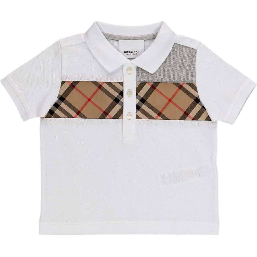 Burberry Kids T Shirts Polo Collar Moderate