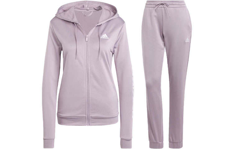 Adidas Adidas Linear Tracksuit Casual Suit Women's Purple