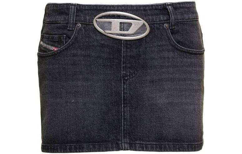 DIESEL DIESEL De Ron S2 Cut Out Denim Skirt