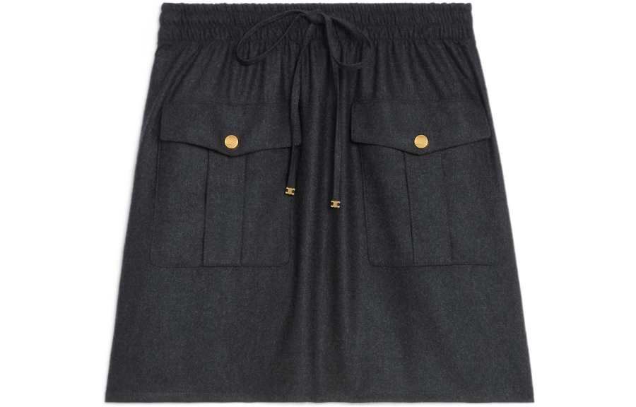 CELINE CELINE Casual Short Skirts Women's Black