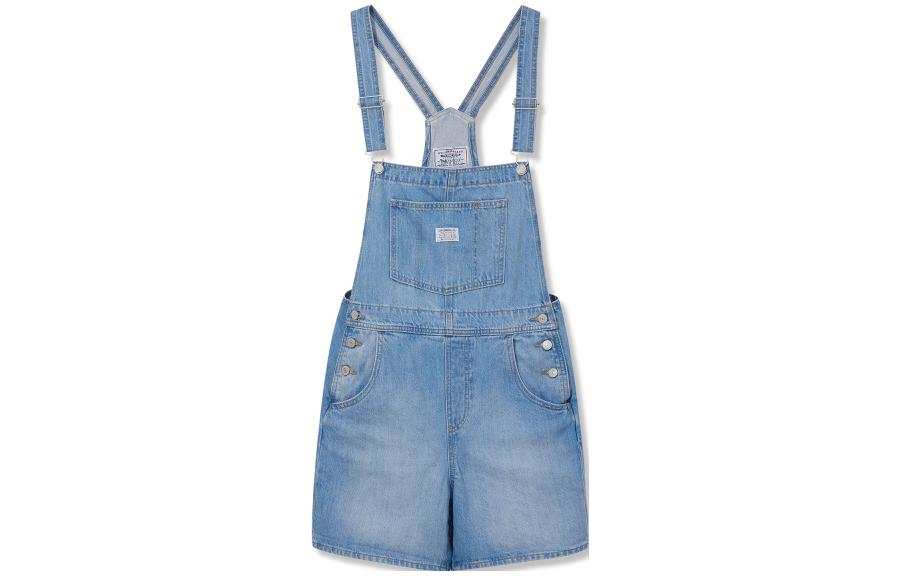 Levis Denim Shorts Women's Blue Moderate Wide Leg Pants
