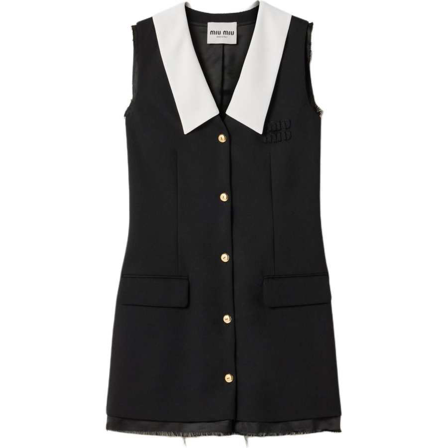 MIU MIU Sleeveless Dress Women's Black