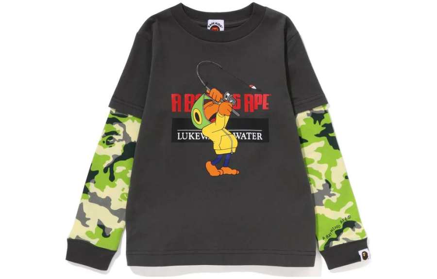 A BATHING APE Kids T Shirts Crew Neck Moderate