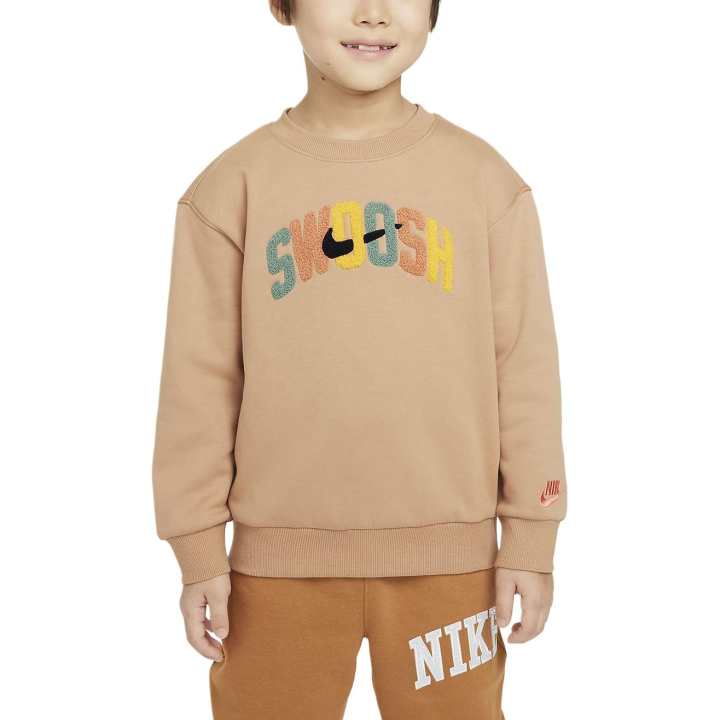 Nike Nike Sweatshirt Sportswear Powder Play Soft Plush Crew Neck Phellodendron Children Aged 3 7 Years Old
