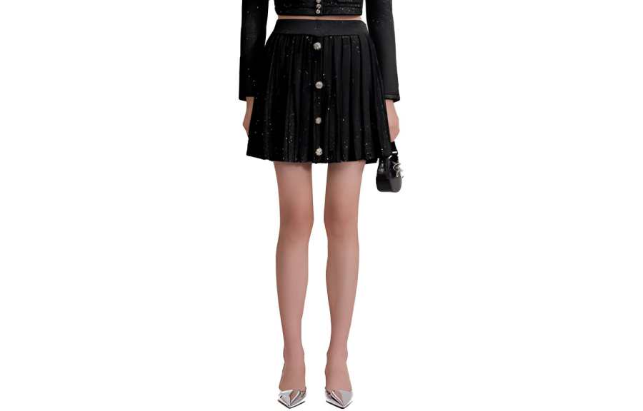 Self-portrait Self portrait Casual Short Skirts Women's Black