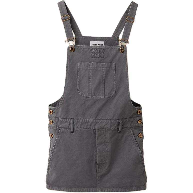 MIU MIU SS24 Slip Dress Women's Iron Gray