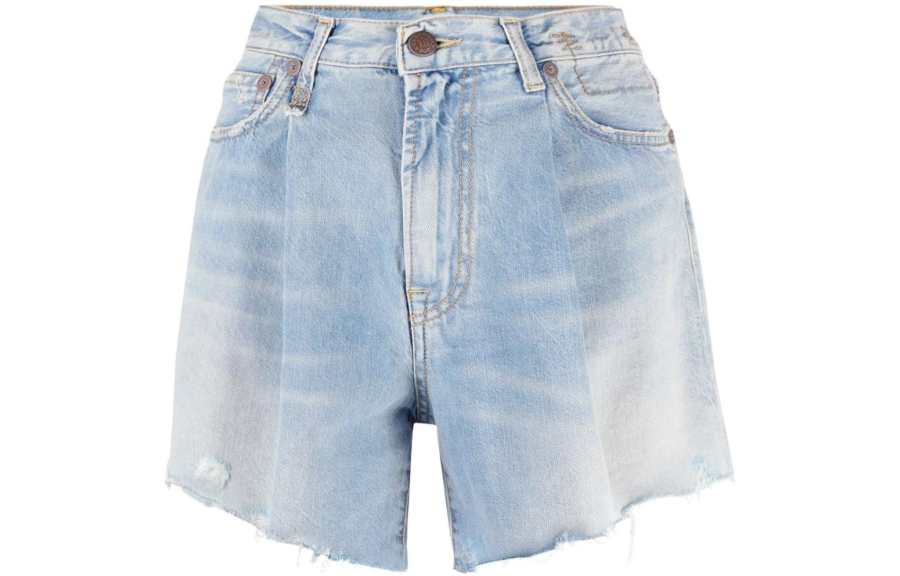 R13 R13 Raw-cut Cotton Denim Shorts