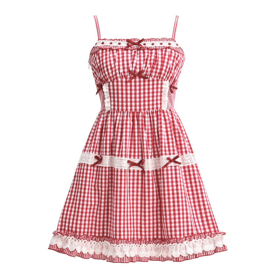 SNBL Slip Dresses Women's Red Square Collar Moderate Mid Length