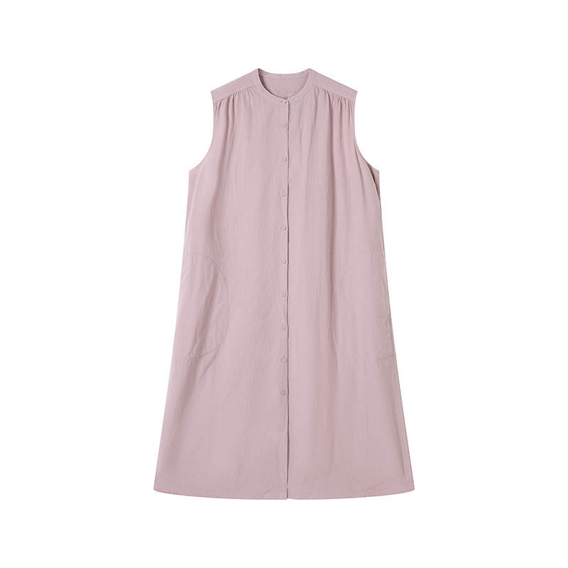 MUJI Sleeveless Dresses Women's Crew Neck Moderate Mid Length