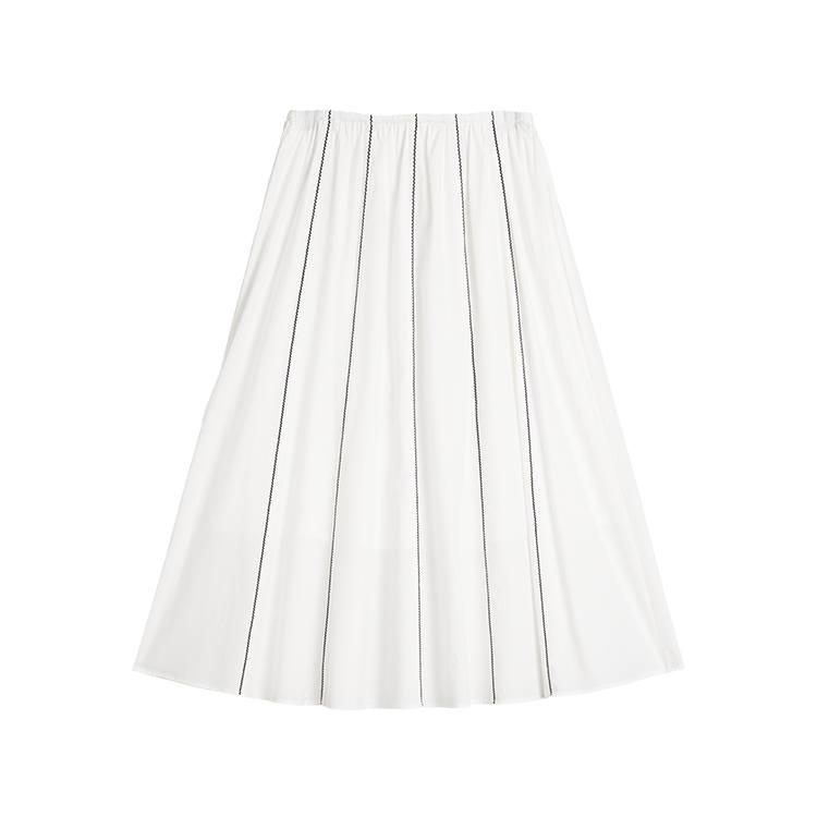 ELLE Casual Long Skirt Women's White