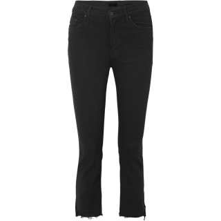 MOTHER Jeans Women's Black Moderate Flared Pants