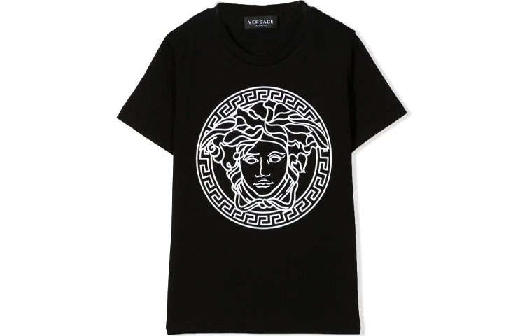 VERSACE VERSACE SS22 T Shirt Black Kids'